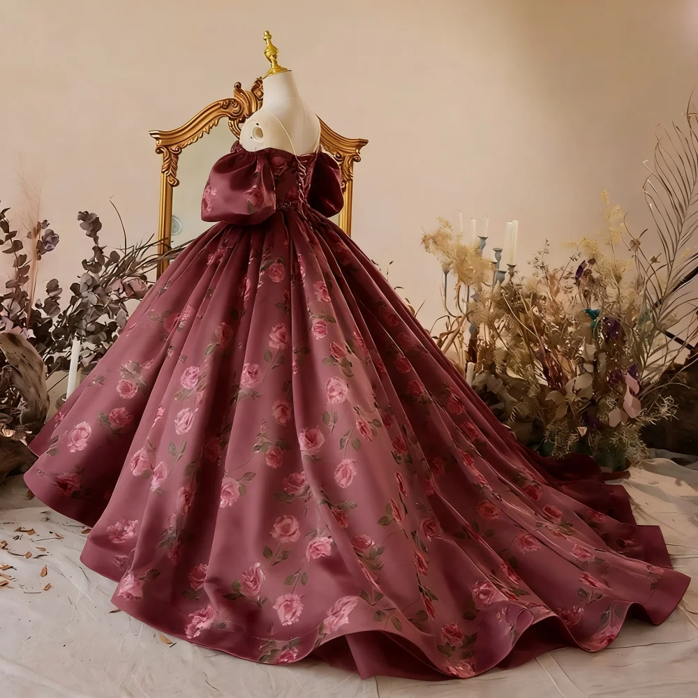 Children Dresses for Wedding Flower Girl Floral Long Dress Vintage Party Formal KidsBridesmade Prom Clothes Evening Ball Gown Children Dresses for Wedding Flower Girl Floral Long Dress Vintage Party Formal KidsBridesmade Prom Clothes Evening Ball Gown