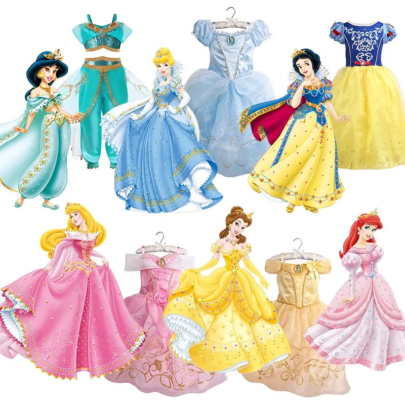 Girls Princess Dress Kids Cinderella Snow White Aurora Sofia Rapunzel Cinderella Halloween Costume Children Birthday Party Dress Girls Princess Dress Kids Cinderella Snow White Aurora Sofia Rapunzel Cinderella Halloween Costume Children Birthday Party Dress