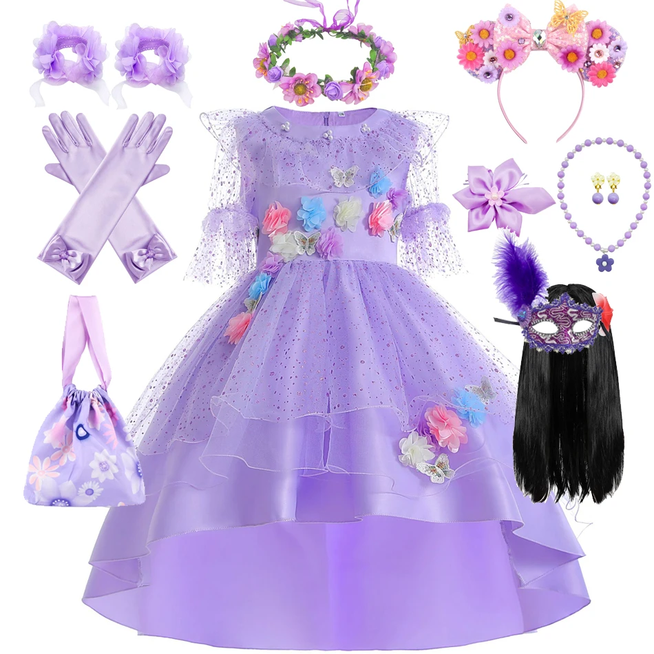 Encanto Cosplay Dress Isabella Cosplay Princess Costume Halloween Evening Party Birthday Gift Christmas Carnival Clothing 2-10T Encanto Cosplay Dress Isabella Cosplay Princess Costume Halloween Evening Party Birthday Gift Christmas Carnival Clothing 2-10T