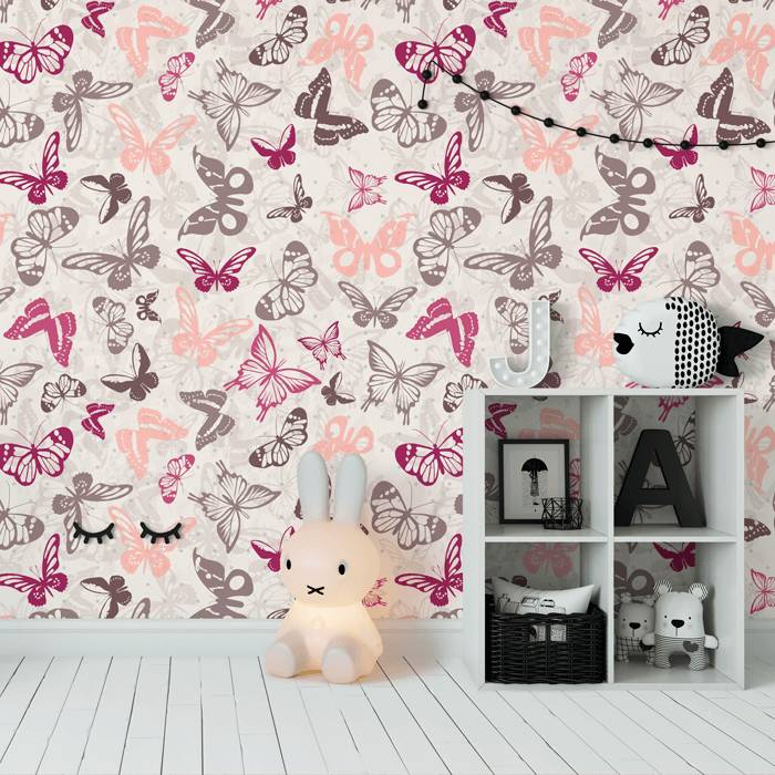 Papel de Parede Infantil Borboletas N3980 Papel de Parede Infantil Borboletas N3980