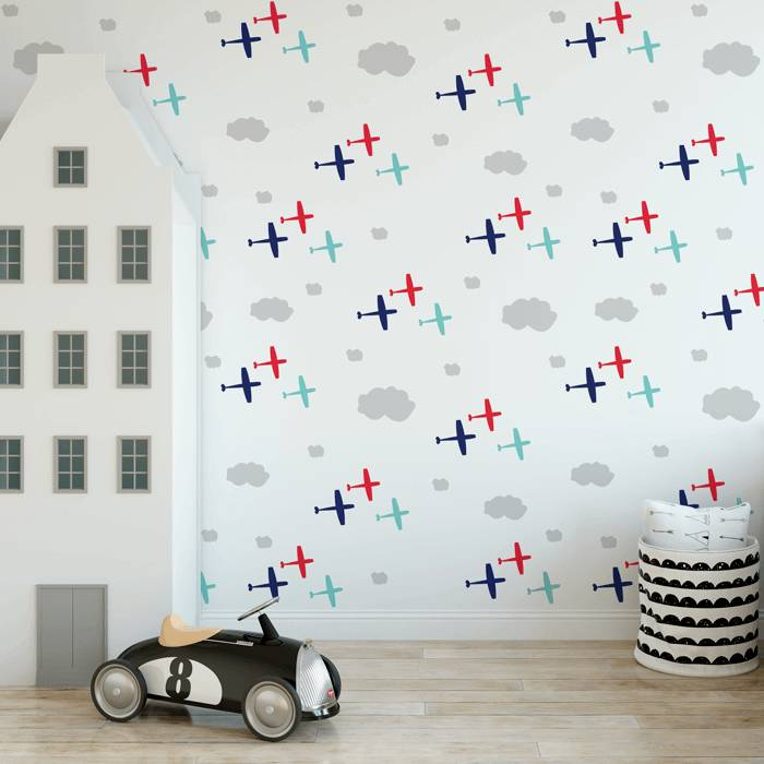 Papel de Parede Infantil Avião N3943 Papel de Parede Infantil Avião N3943