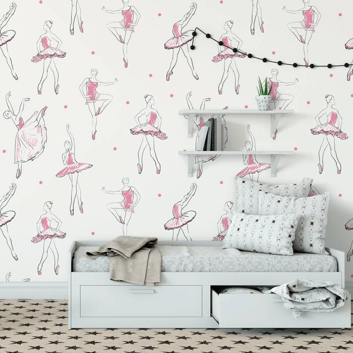 Papel de Parede Infantil Bailarina N3961 Papel de Parede Infantil Bailarina N3961