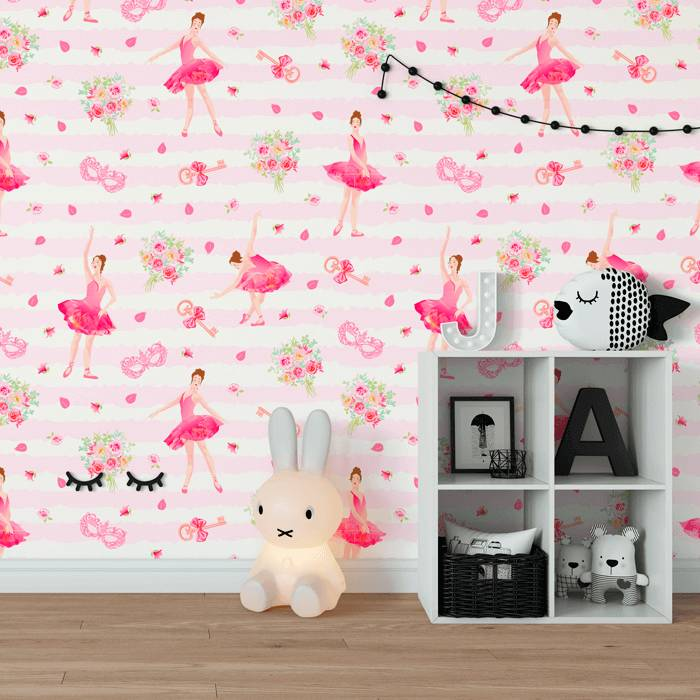 Papel de Parede Infantil Bailarina N3963 Papel de Parede Infantil Bailarina N3963