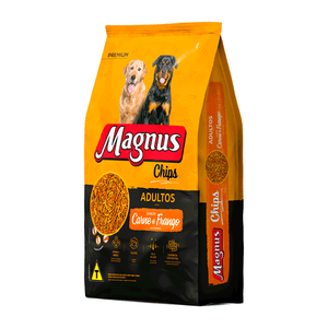 Ração Magnus Chips Cães Adultos Carne e Frango - 20 kg Ração Magnus Chips Cães Adultos Carne e Frango - 20 kg