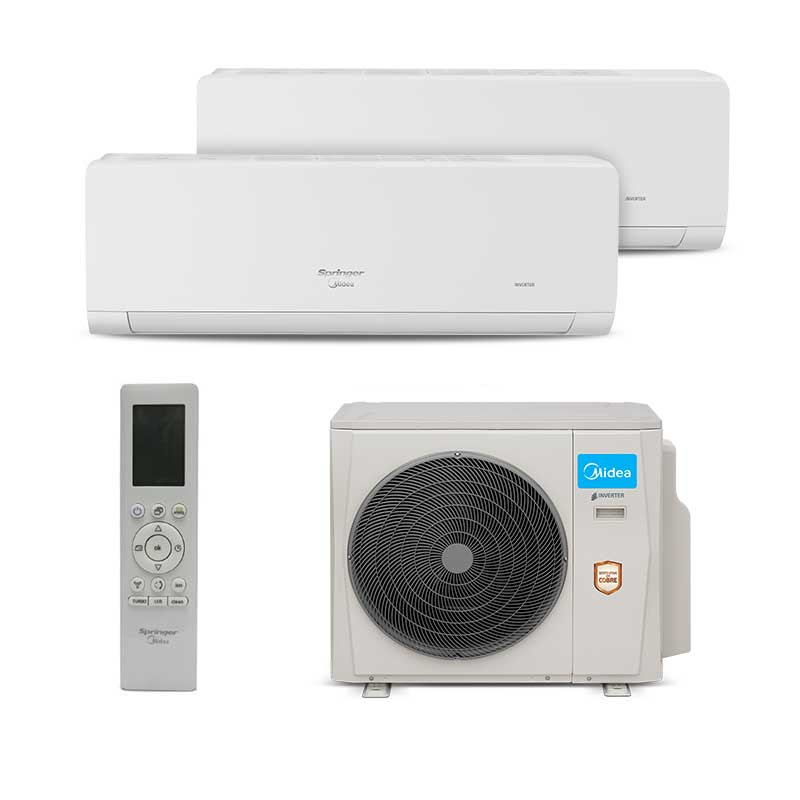Ar Condicionado Multi Bi Split Hw Inverter Springer Midea 1x9000+1x12000 Btus Quente/Frio 220V 38MBBA18M5 Ar Condicionado Multi Bi Split Hw Inverter Springer Midea 1x9000+1x12000 Btus Quente/Frio 220V 38MBBA18M5