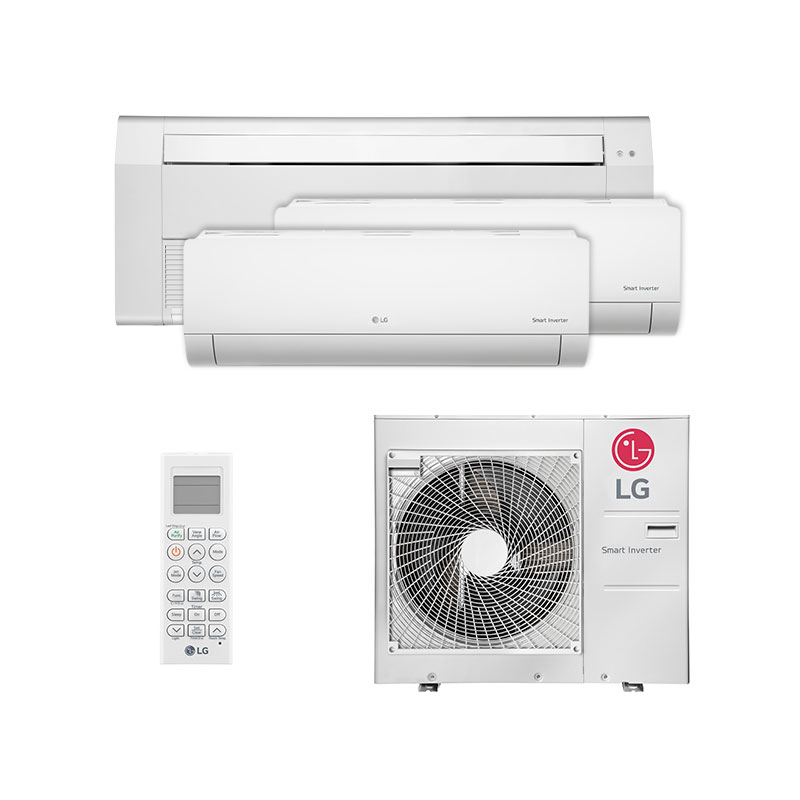 Ar Condicionado Multi Tri Inverter LG 2X12000 Btus Hw + 1X18000 Btus Cassete 1 Via Quente/Frio 220V Monofásico A4UW30GFA2.AWGZBRZ