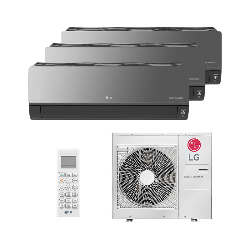 Ar Condicionado Multi Split Tri Inverter LG Art Cool 30.000 Btus (2x Evap 12.000 e 1 Evap 18.000) Quente/Frio 220V Monofásico