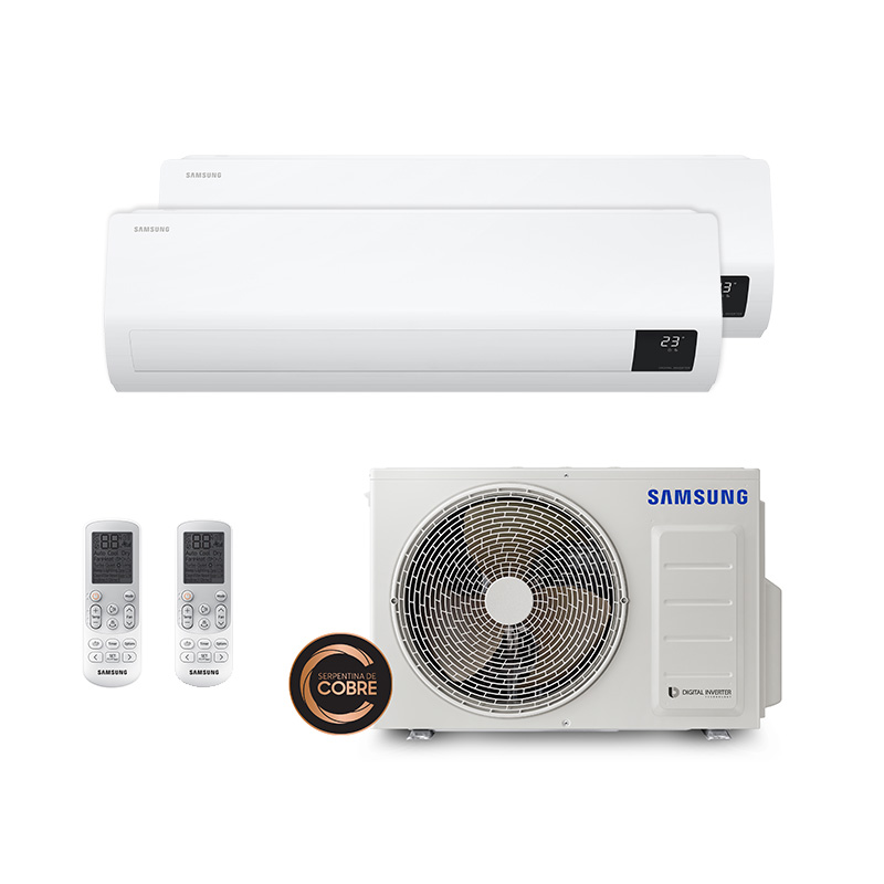 Ar Condicionado Multi Bi Split Inverter Samsung 2x9000 Btus Quente/frio 220V Monofasico AJ050AXJ2KH/AZ