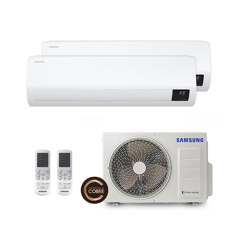 Ar Condicionado Multi Bi Split Inverter Samsung Hw 18.000 Btus (1 Evap 9.000 e 1 Evap 18.000) Quente/Frio 220V Monofásico