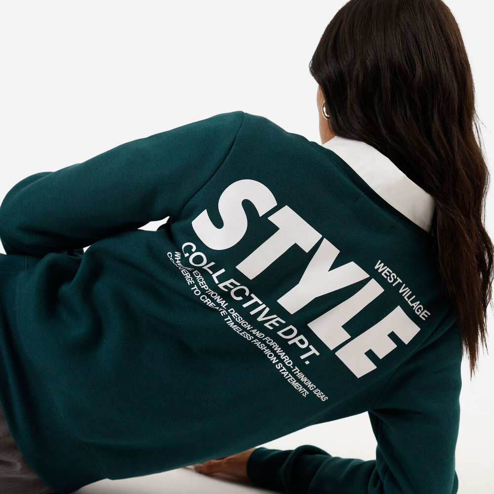 Blusa feminina de moletom west verde Blusa feminina de moletom west verde