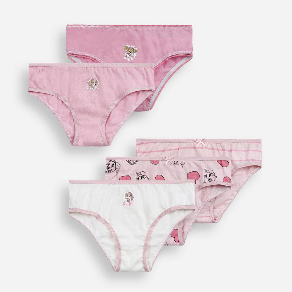 Kit de 5 calcinhas infantis skye rosa Kit de 5 calcinhas infantis skye rosa