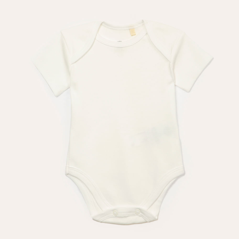 Body infantil de algodão off white Body infantil de algodão off white