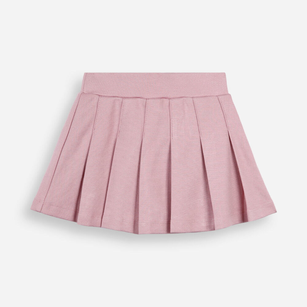 Saia infantil malha plissada rosa Saia infantil malha plissada rosa