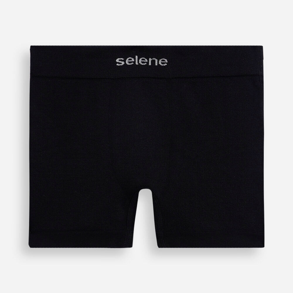 Cueca boxer infantil de poliamida preta Cueca boxer infantil de poliamida preta