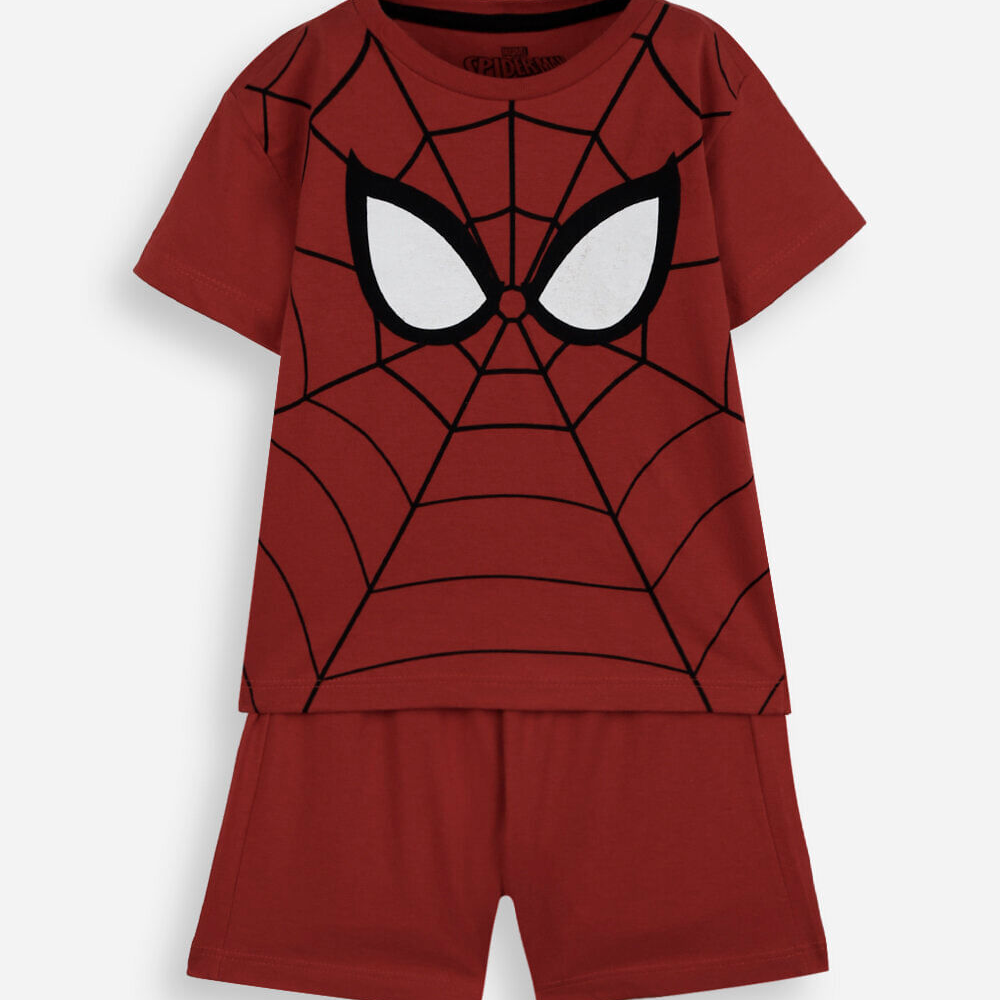 Pijama curto infantil homem aranha vermelho Pijama curto infantil homem aranha vermelho