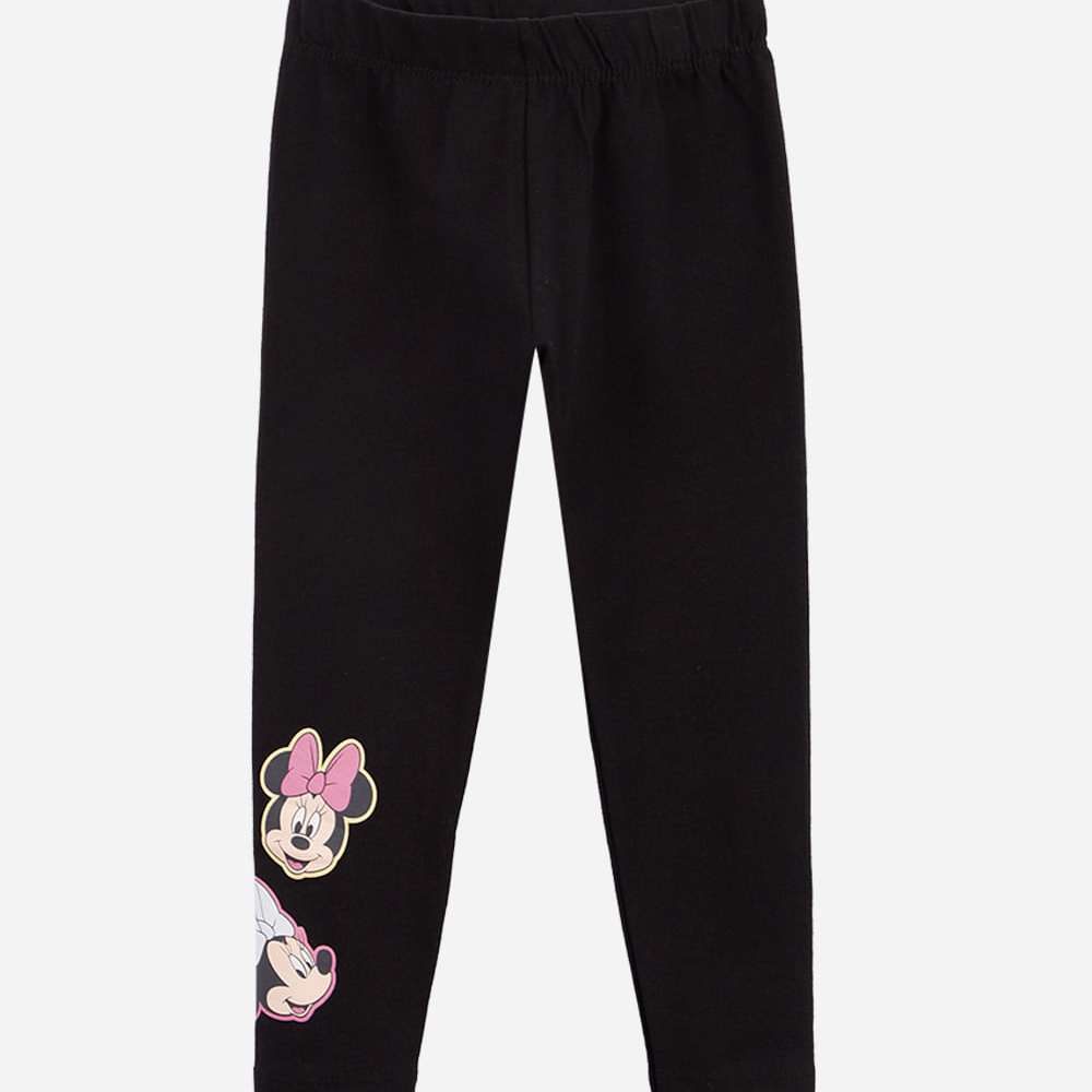 Calça legging infantil minnie preta Calça legging infantil minnie preta