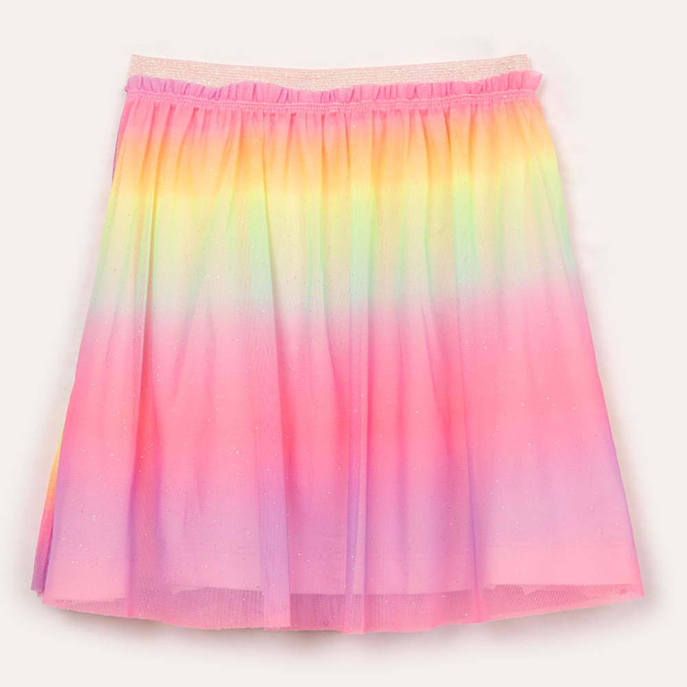 Saia infantil de tule colorido Saia infantil de tule colorido