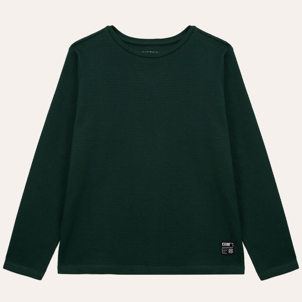 Camiseta juvenil texturizada verde