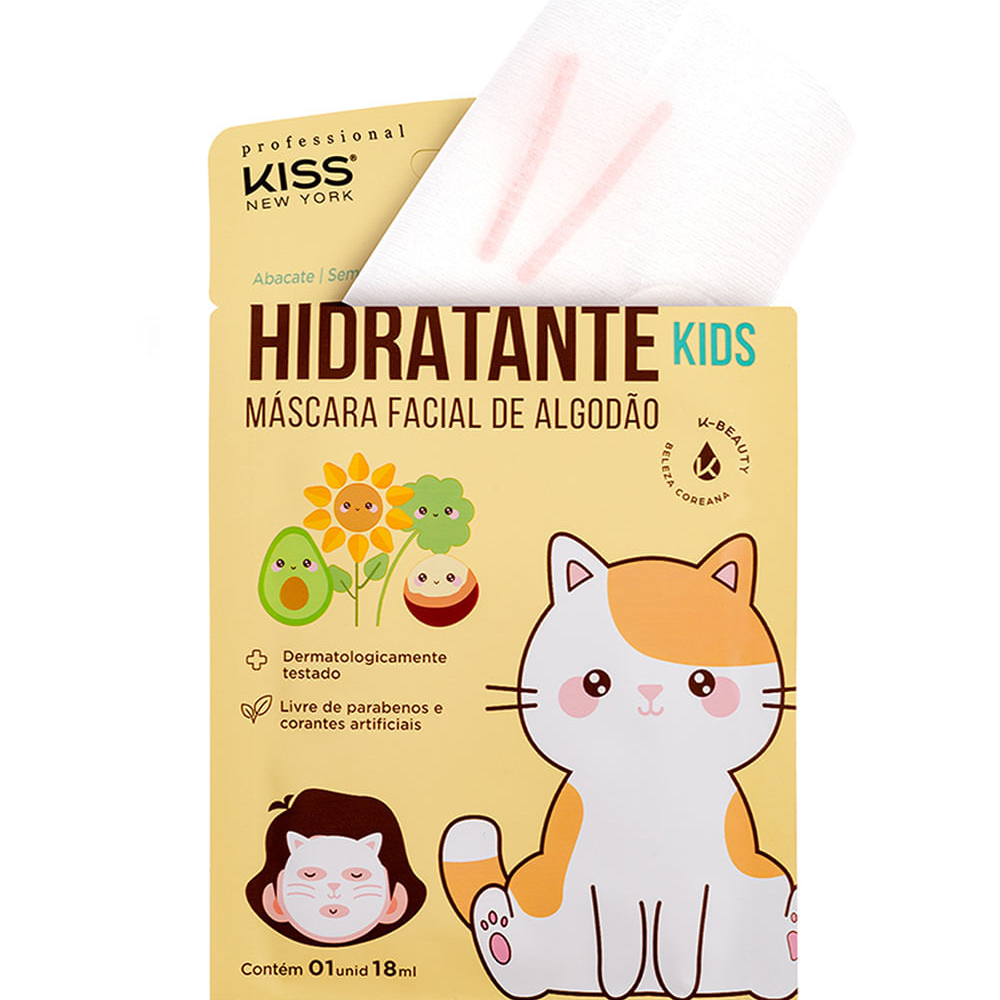 Máscara Facial Para Crianças Hidratante - Kiss Ny Único Máscara Facial Para Crianças Hidratante - Kiss Ny Único