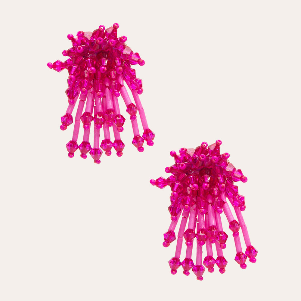 Brinco miçangas rosa Brinco miçangas rosa