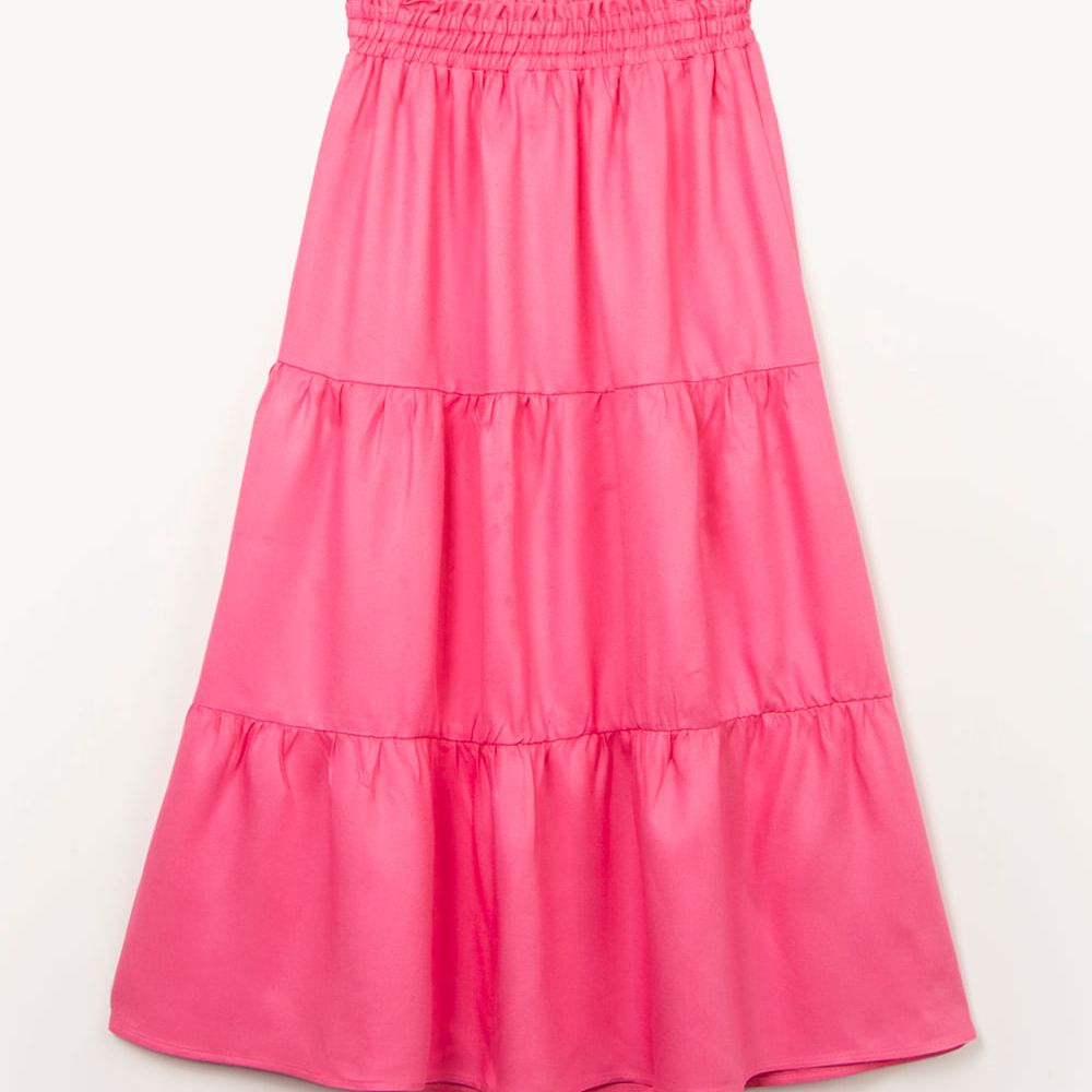 Saia infantil de viscose longa rosa Saia infantil de viscose longa rosa