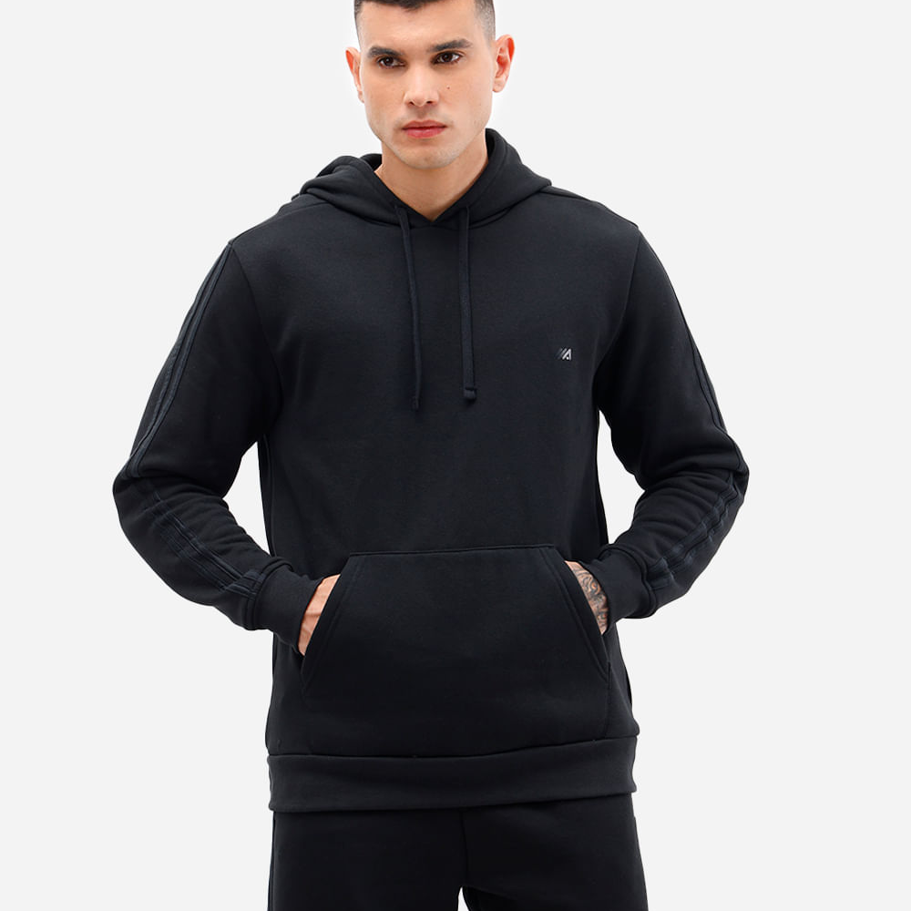Blusa de moletom com capuz - preto