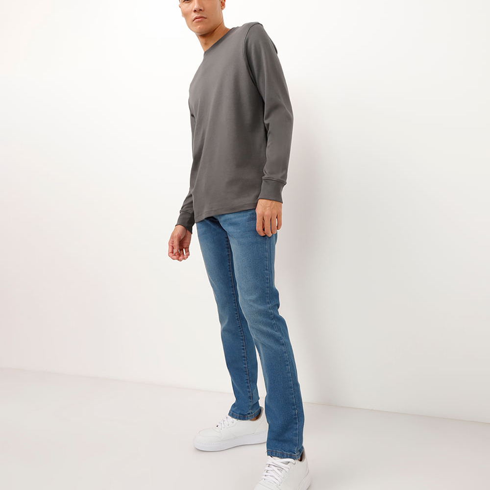 Calça jeans slim azul