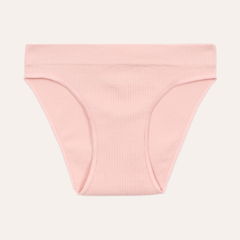 Calcinha canelada infantil rosa