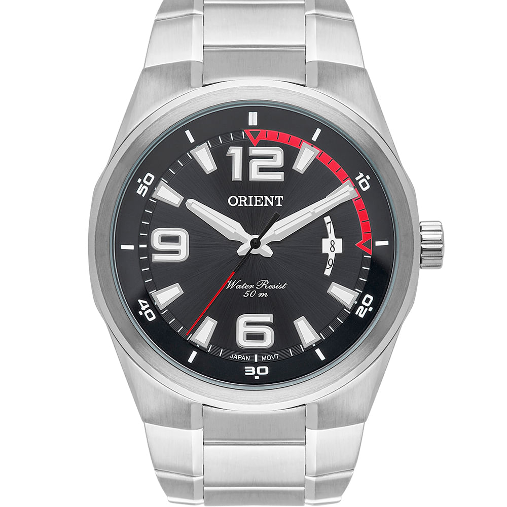 Relógio orient mbss1429 p2sx analógico-calendário prateado Relógio orient mbss1429 p2sx analógico-calendário prateado
