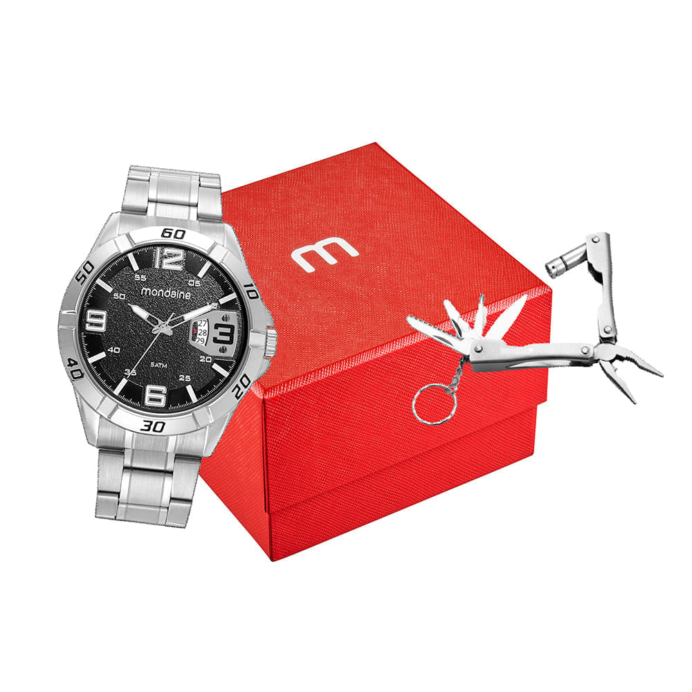 Relógio mondaine 32650g0mvnw1kb analógico calendário prateado Relógio mondaine 32650g0mvnw1kb analógico calendário prateado