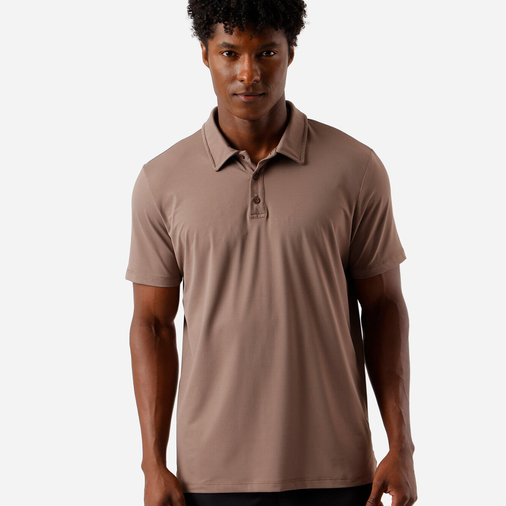 Polo esportiva masculina manga curta marrom Polo esportiva masculina manga curta marrom