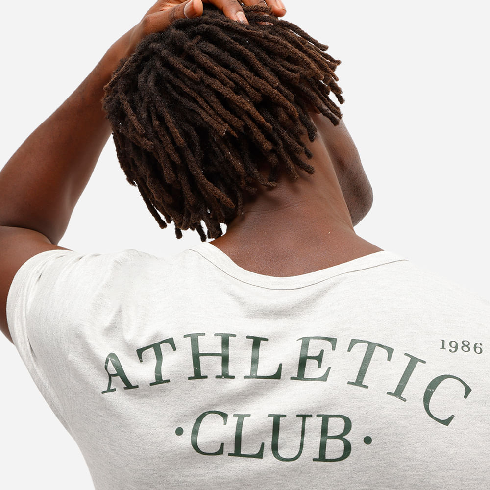 Camiseta esportiva masculina de viscose athletic club cinza Camiseta esportiva masculina de viscose athletic club cinza