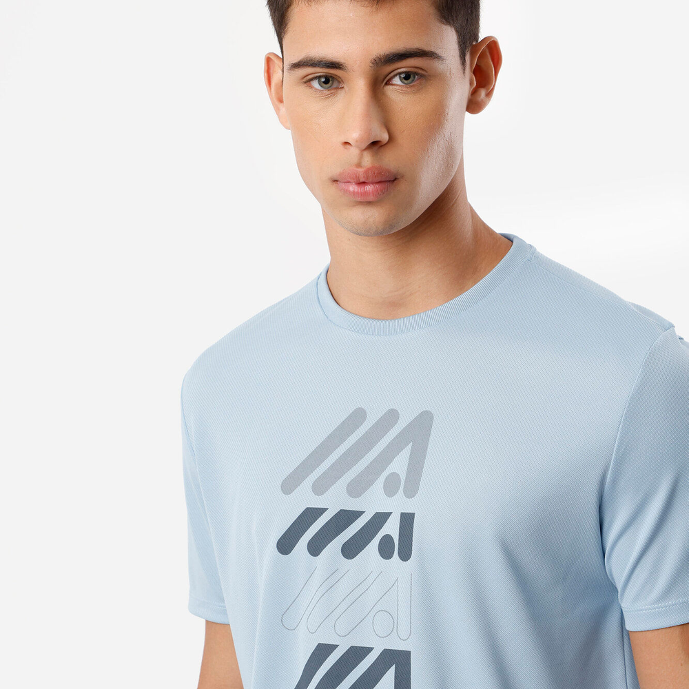 Camiseta esportiva masculina manga curta - azul nuvem Camiseta esportiva masculina manga curta - azul nuvem