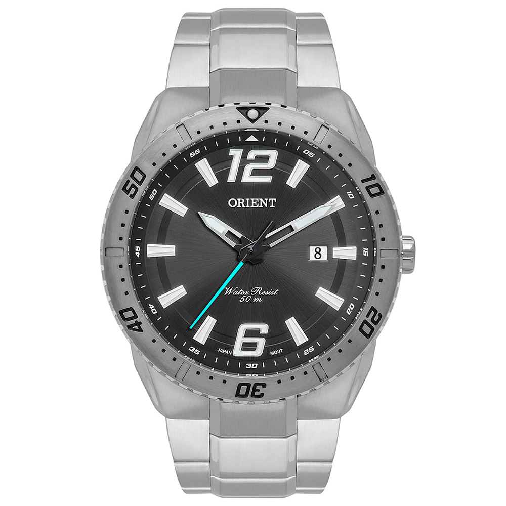 Relógio masculino orient mbss1474p2sx analógico-calendário prateado Relógio masculino orient mbss1474p2sx analógico-calendário prateado
