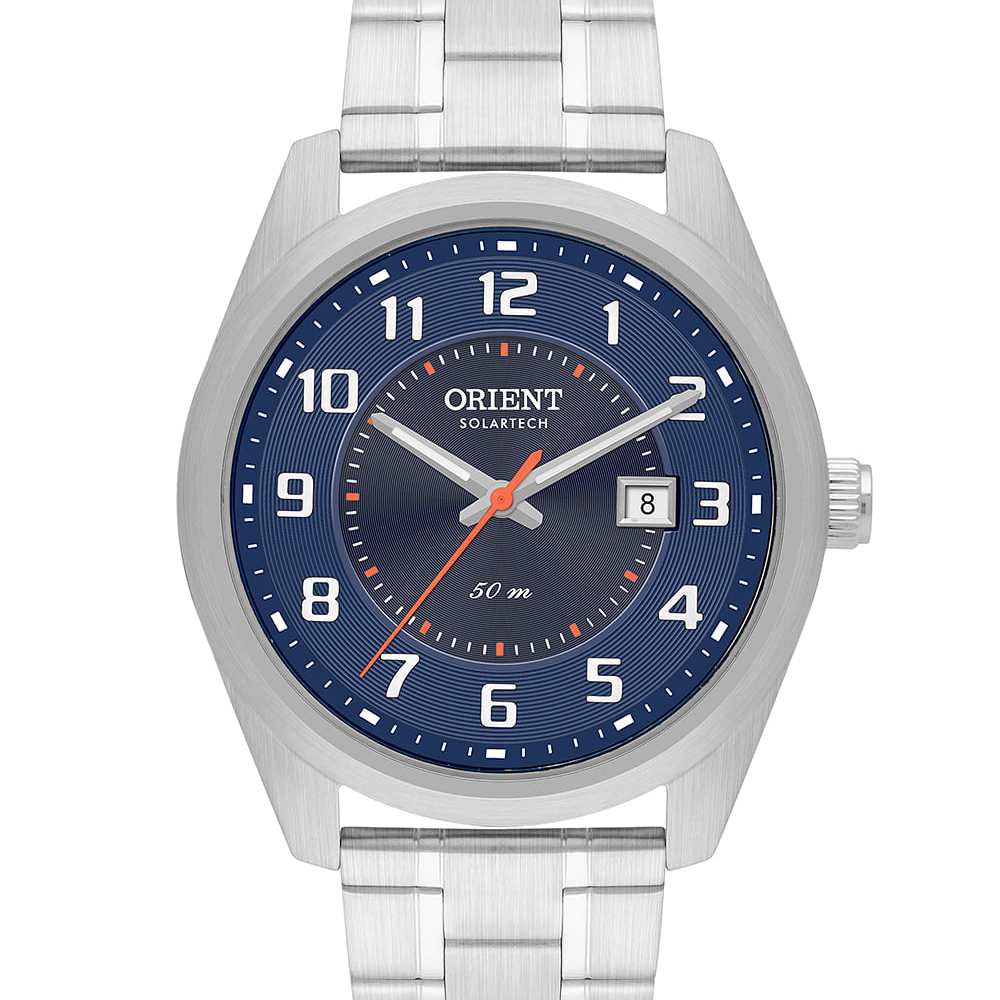 Relógio masculino orient mbss1496d2sx analógico calendário prateado Relógio masculino orient mbss1496d2sx analógico calendário prateado
