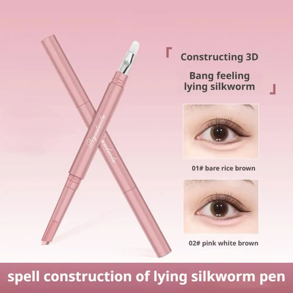 Bicolor Lying Silkworms Pencil Eye Shadow Sweat-proof Highlighter Contour Nature Eyeliner Stereoscopic Shadow Brightening 2-in-1 Bicolor Lying Silkworms Pencil Eye Shadow Sweat-proof Highlighter Contour Nature Eyeliner Stereoscopic Shadow Brightening 2-in-1
