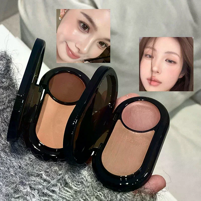 HERORANGE Multi-Use Two-color Blusher Pearlescent Matte Highlight Contour Makeup Natural Blush Lipstick Eye Shadow Brightening HERORANGE Multi-Use Two-color Blusher Pearlescent Matte Highlight Contour Makeup Natural Blush Lipstick Eye Shadow Brightening