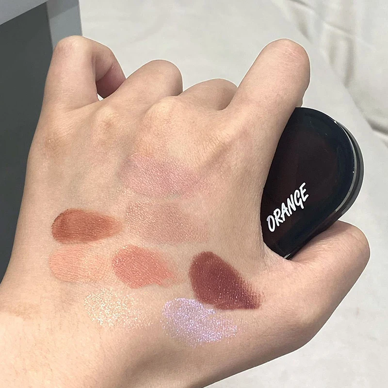 HERORANGE 2-In-1 Blush Highlight Contour Palette Matte Pearlescent Multi-Use Lip Eye Cheek Makeup HERORANGE 2-In-1 Blush Highlight Contour Palette Matte Pearlescent Multi-Use Lip Eye Cheek Makeup