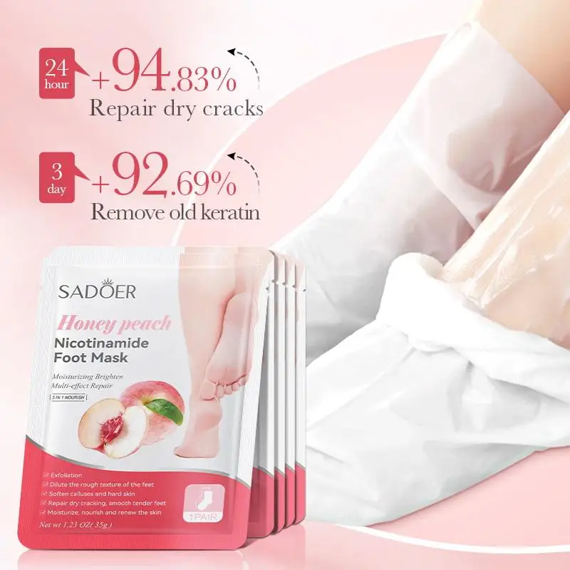 1 Pairs SADOER Fruits Foot Mask Moisturizing Foot Peeling Mask Exfoliant Feet Skin Care Exfoliating For Feet Spa Pedicure 1 Pairs SADOER Fruits Foot Mask Moisturizing Foot Peeling Mask Exfoliant Feet Skin Care Exfoliating For Feet Spa Pedicure