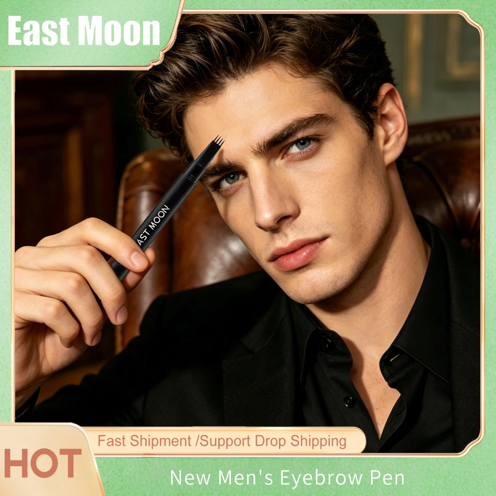 East Moon Men Eyebrow Pen Kit Lasting Waterproof For Beginner Sweat Proof Easy Applying Profession Makeup Natural Eyebrow Pencil East Moon Men Eyebrow Pen Kit Lasting Waterproof For Beginner Sweat Proof Easy Applying Profession Makeup Natural Eyebrow Pencil
