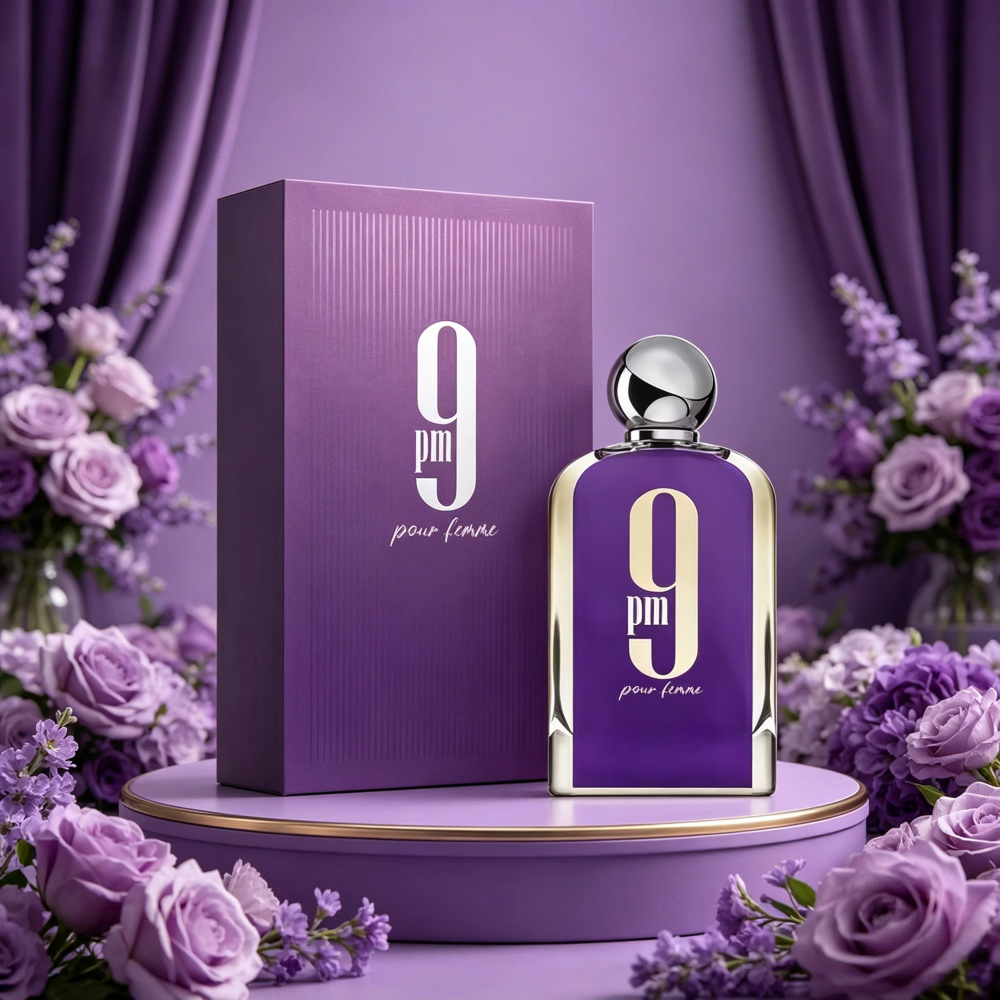 9 PM Pour Femme Eau de Parfum, Sweet Floral Fruity Women's Perfume, Long Lasting Night Fragrance, Ideal Holiday Gift