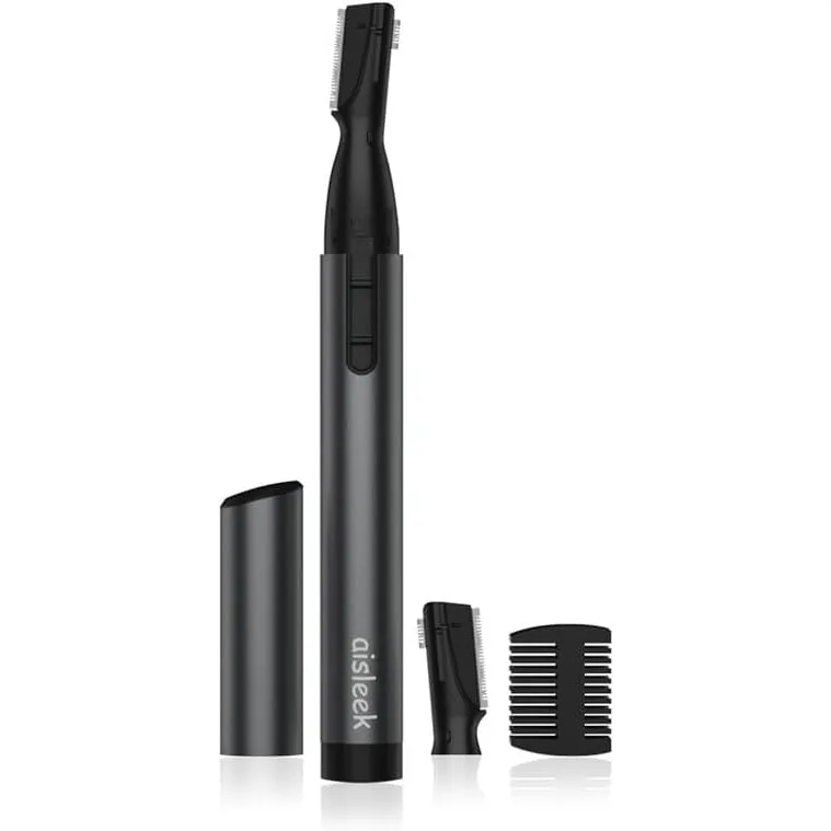 Eyebrow Trimmer for Men, Precision Detailer, Battery-Powered Razor with Rinseable Blade, Compact Pen-Size, Safe Painless Shaver Eyebrow Trimmer for Men, Precision Detailer, Battery-Powered Razor with Rinseable Blade, Compact Pen-Size, Safe Painless Shaver