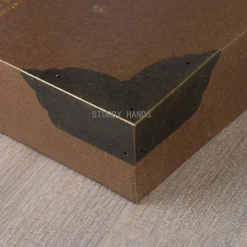4pcs Corner Guard Antique Wrapped Corners Decorative Jewelry Chest Wine Gift Box Wooden Case Furniture Corner Protector Cover
