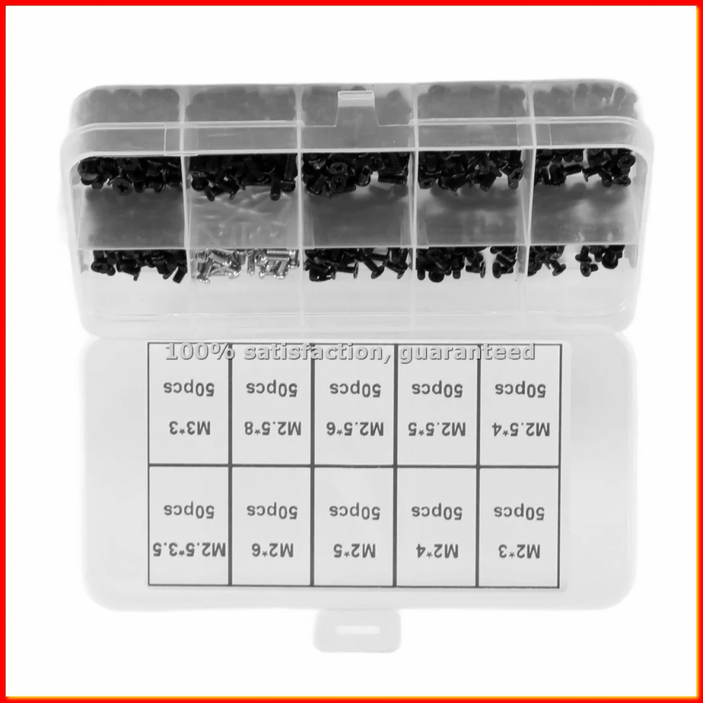 500Pcs Laptop Universal Screw Replacement Kit M2, M2.5, M3 for Gateway -A68X