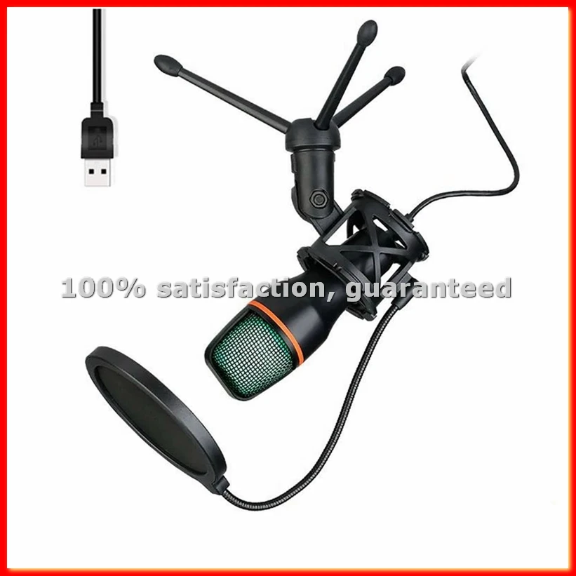 Professional USB Condenser Microphone Live Streaming Microphone for PC Laptop Video Games Podcasts B-A13G