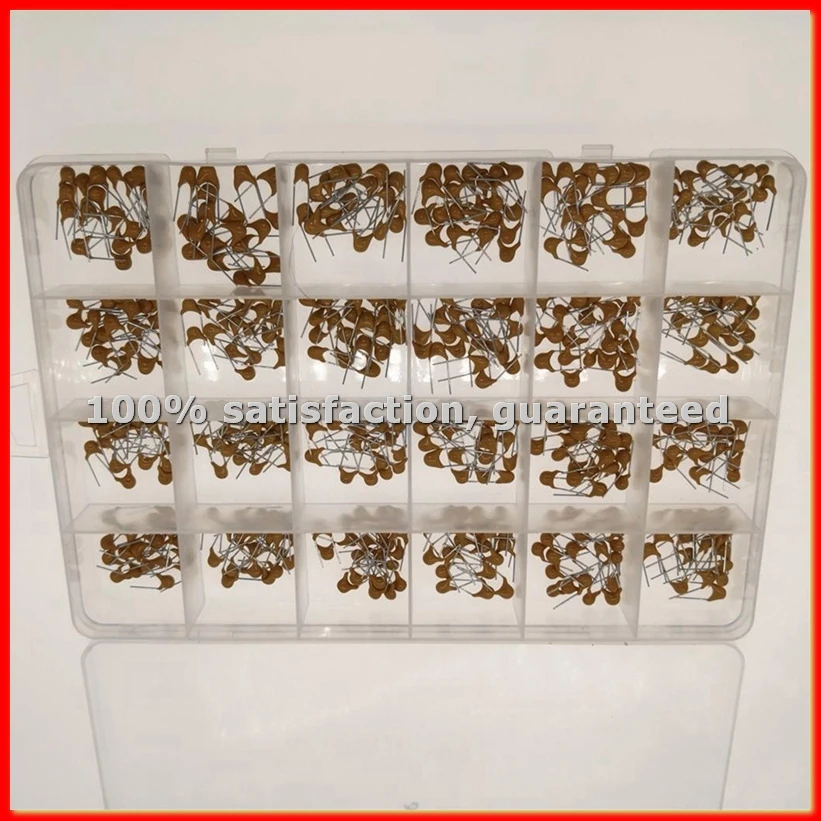 24 Value x 20Pcs Ceramic Capacitor 10Pf-10Uf 24 Value x 20Pcs Ceramic Capacitor Matching Kit 1Uf 100Nf 330Nf 0.1Uf 50V-A68X