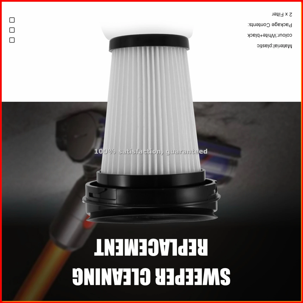 2 X Filters for VCH9629 VCH9630 VCH9631 VCH9632 - No 9178008590 Robot Vacuum Part Household Sweeper Replacement-A68X