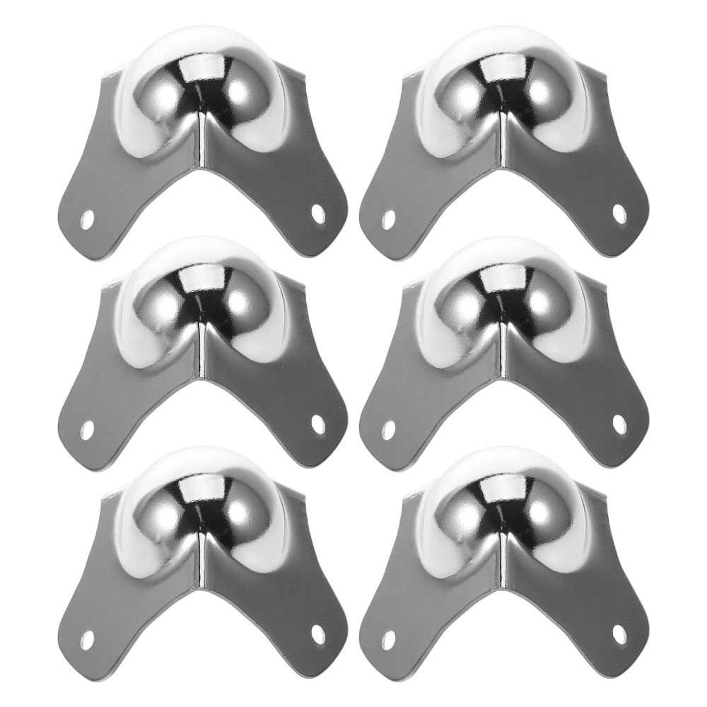 6Pcs Anti Shock Ball Corner Protectors Silver Metal Edge Guards for Furniture Cabinets Boxes Amplifiers Speakers 6Pcs Anti Shock Ball Corner Protectors Silver Metal Edge Guards for Furniture Cabinets Boxes Amplifiers Speakers