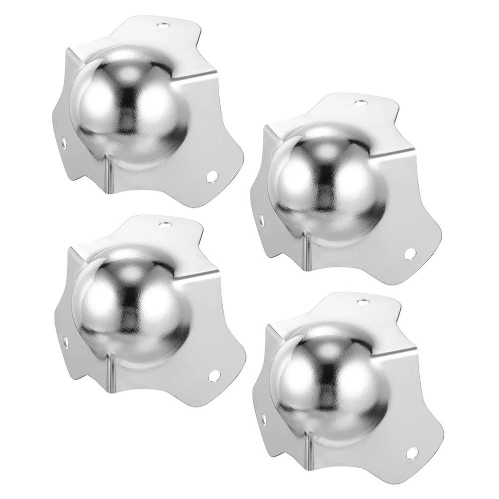 4Pcs Iron Metal Ball Corner Guards Shock Absorbing Edge Protectors for Furniture Cabinets Jewelry Boxes Child Safety 4Pcs Iron Metal Ball Corner Guards Shock Absorbing Edge Protectors for Furniture Cabinets Jewelry Boxes Child Safety