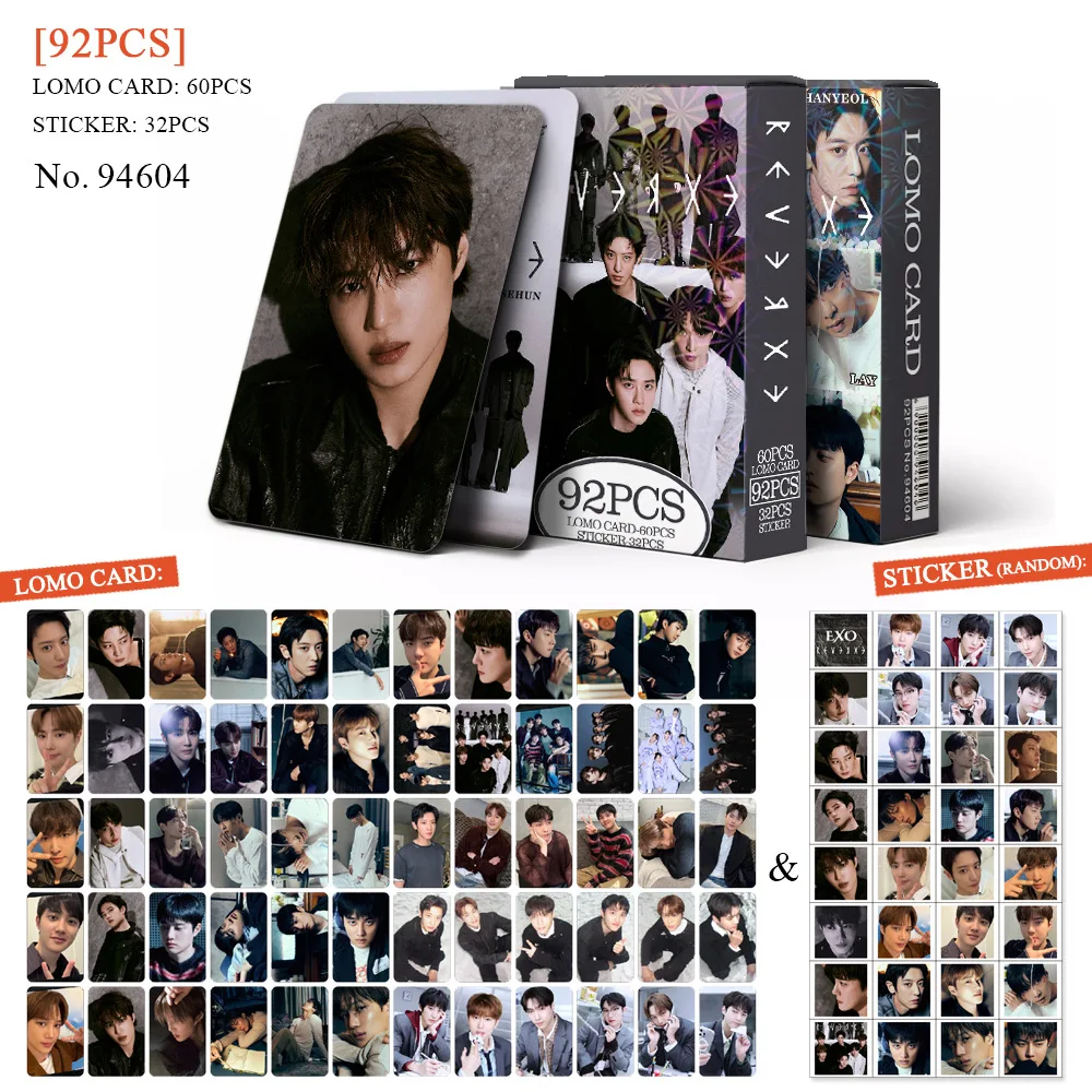 92pcs EXO New Album REVERXE Photocards Stickers Kpop Merch Lomo Cards Set Fans Collection Cards Gifts 92pcs EXO New Album REVERXE Photocards Stickers Kpop Merch Lomo Cards Set Fans Collection Cards Gifts